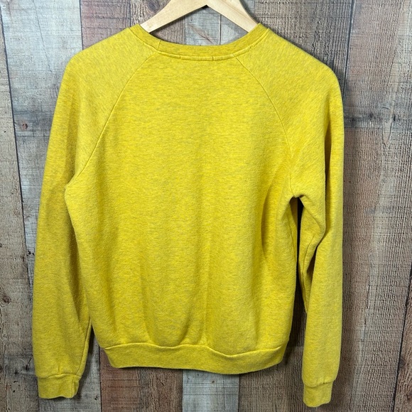 Marine Layer Athleisure Large Yellow Raglan Sweatshirt Cozy Casual Pullover - Picture 4 of 4